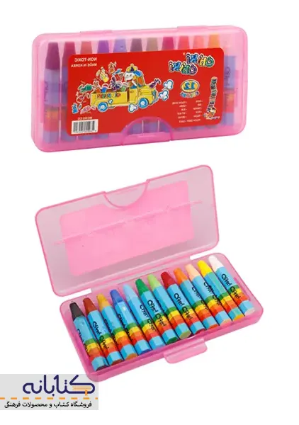 پاستل روغنی 12 رنگ چیکی چیکی (طلقی)