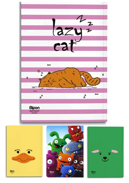 دفتر تک خط 40 برگ الیپون (ته چسب)