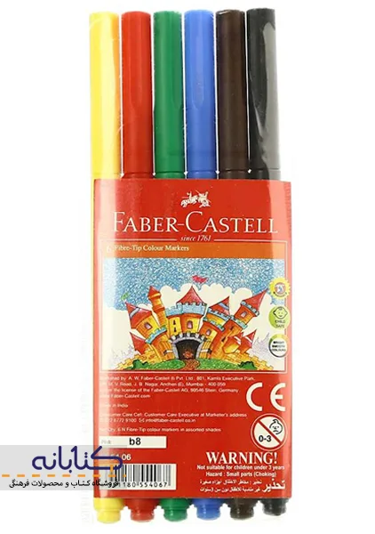 ماژیک رنگ آمیزی 6 رنگ فابر کاستل
