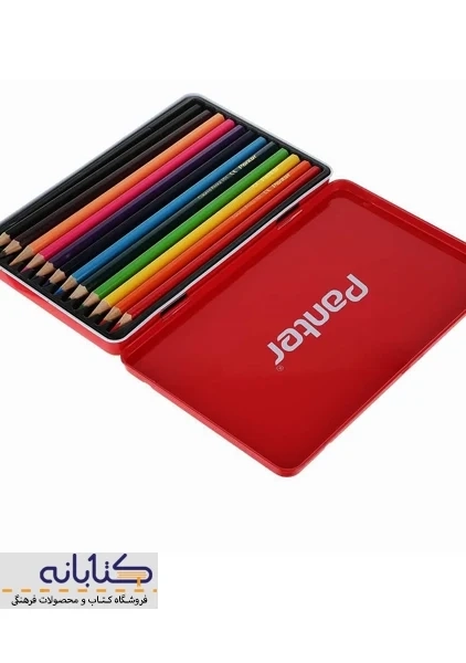 مداد رنگی 12 رنگ پنتر (جعبه فلزی) - 2