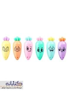 ماژیک علامت زن 6 رنگ هویجی (پاستیلی) - 3