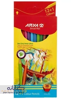 مداد رنگی 12+1 رنگ آریا (جعبه مقوایی) - 2
