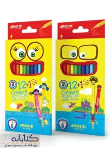 مداد رنگی 12+1 رنگ آریا (جعبه مقوایی) - 1