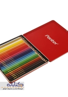 مداد رنگی 24 رنگ پنتر (جعبه فلزی) - 3