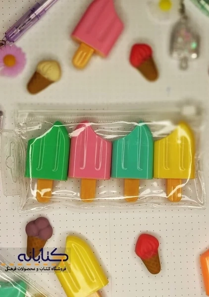 ماژیک علامت زن 4 رنگ بستنی (پاستیلی) - 1