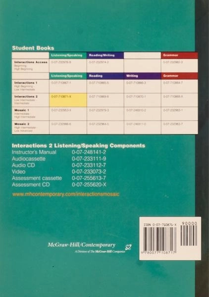 کتاب Interactions 2 Listening, Speaking ویرایش 4 - 2