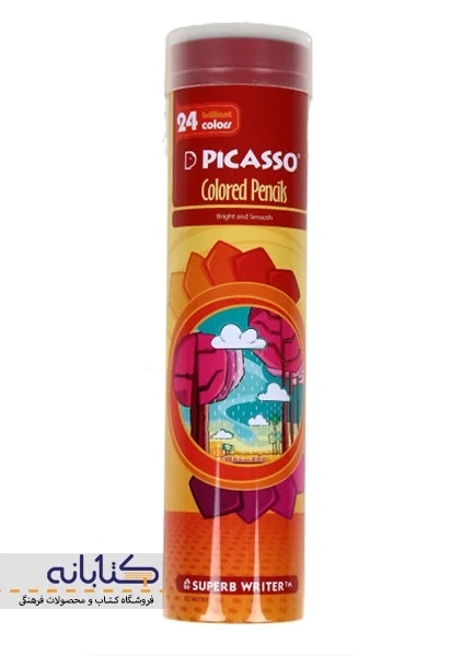 مداد رنگی 24 رنگ پیکاسو (استوانه ای) - 1