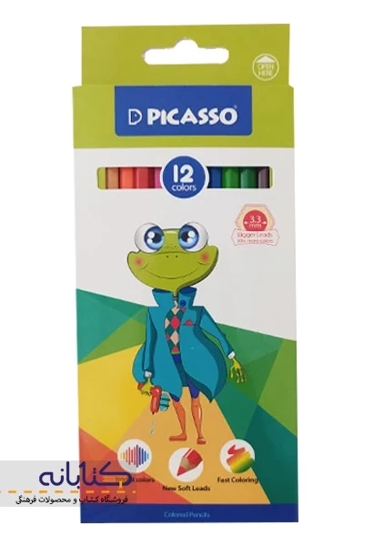 مداد رنگی 12 رنگ پیکاسو (جعبه مقوایی) - 1