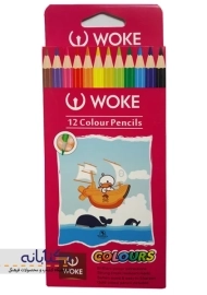 مداد رنگی 12 رنگ ووک (جعبه مقوایی)