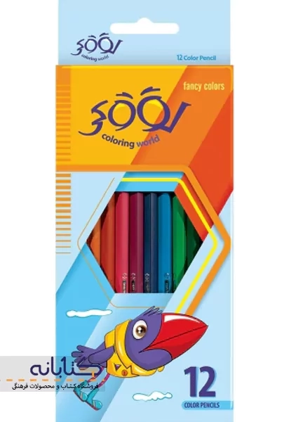 مداد رنگی 12 رنگ لوکی (جعبه مقوایی) - 1