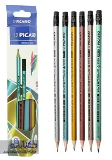 مداد مشکی سه گوش پاکن دار پیکاسو - 1