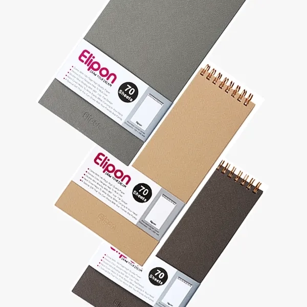 دفتر یادداشت خبرنگاری 70 برگ جلد چرم الیپون