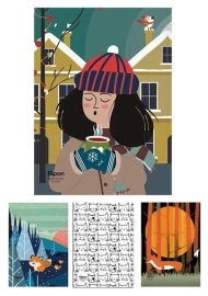 دفتر تک خط 60 برگ الیپون ( ته چسب )