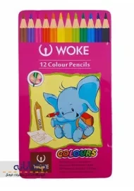 مداد رنگی 12 رنگ ووک (جعبه فلزی)