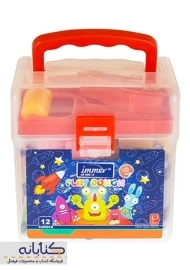 خمیر بازی 12 رنگ ایمر (سطلی)