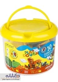 خمیر بازی 10 رنگ آریا (سطلی)