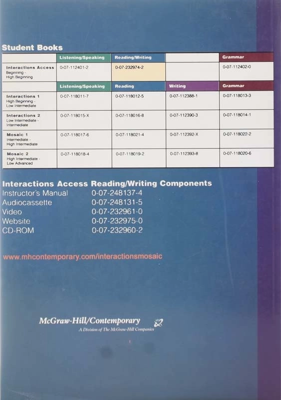 کتاب Interactions Access Reading and Writing (4th) - 1