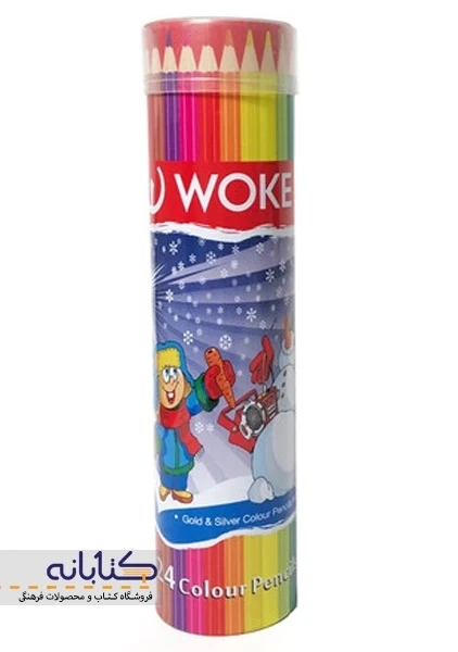 مداد رنگی 12 رنگ ووک (استوانه ای)