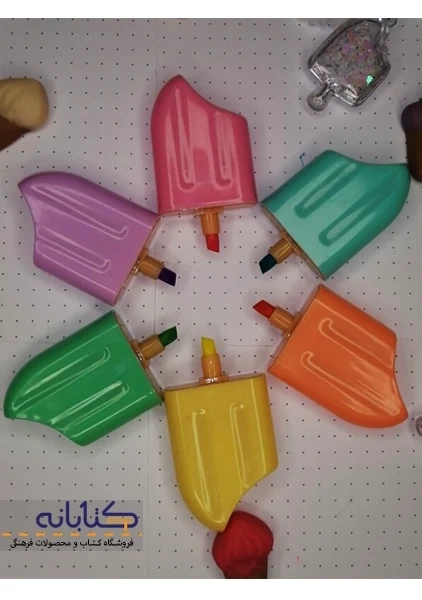 ماژیک علامت زن 4 رنگ بستنی (پاستیلی) - 3