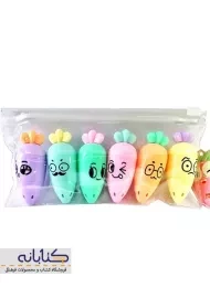 ماژیک علامت زن 6 رنگ هویجی (پاستیلی)