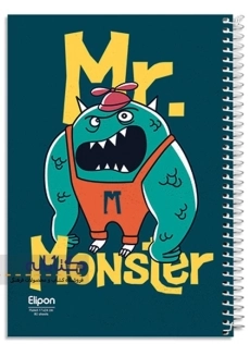 دفتر تک خط 80 برگ الیپون - 12