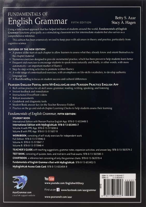 کتاب Fundamentals Engilish Grammar (5th) | betty S. Azar - 1