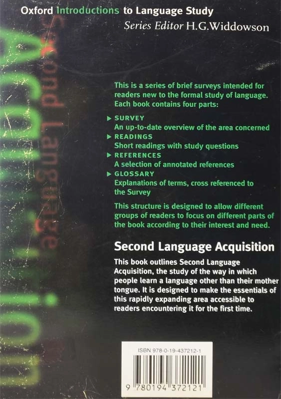 کتاب Second Language Acquisition - 1