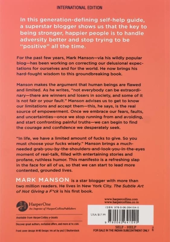 کتاب THE SUBTLE ART OF GIVING A FUCK - 1