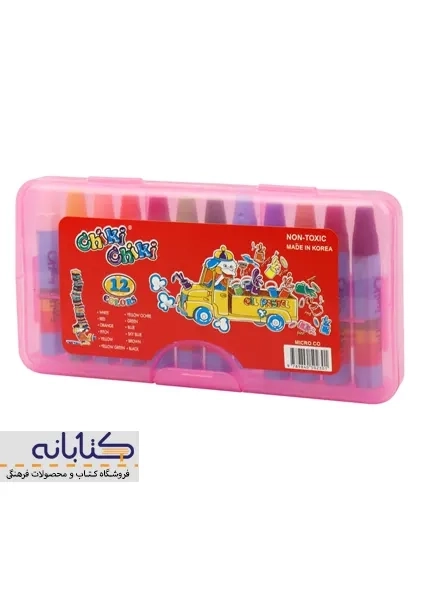 پاستل روغنی 12 رنگ چیکی چیکی (طلقی) - 1