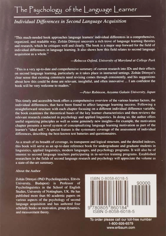 کتاب the Psychology of the language learner - 1