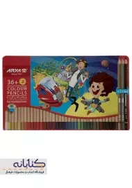 مداد رنگی 36+3 رنگ آریا (جعبه فلزی)