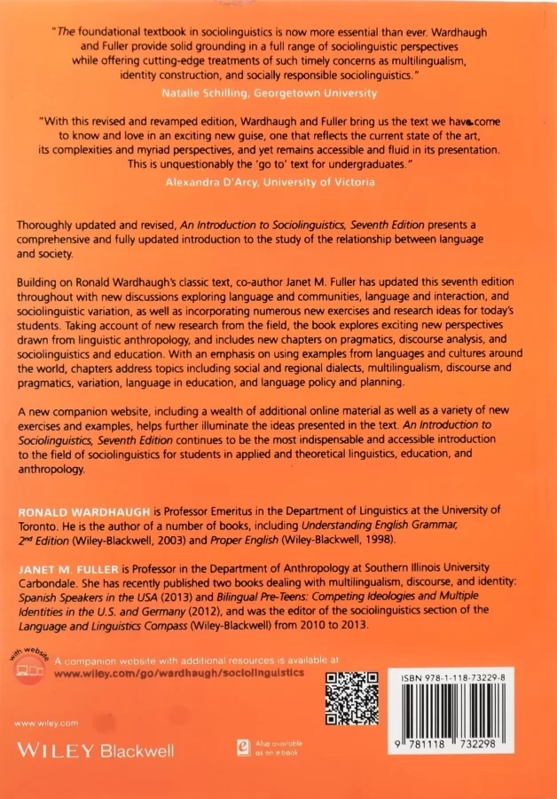 کتاب AN INTRODUCTION TO SOCIOLINGUISTICS (7 th) - 1