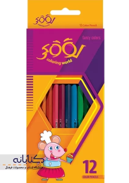 مداد رنگی 12 رنگ لوکی (جعبه مقوایی) - 3