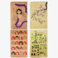 دفتر جلد کرافت گلدوزی شده