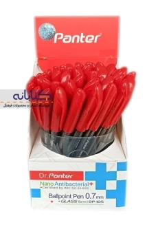 خودکار قرمز نانو آنتی باکتریال پنتر مدل Dr.Panter کد 105 - 2