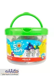 خمیر بازی 5 رنگ آریا (سطلی)