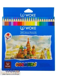 مداد رنگی 24 رنگ ووک (جعبه مقوایی)