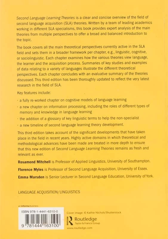 کتاب SECOND LANGUAGE LEARNING THEORIS - 1