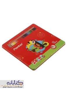 مداد رنگی 24 رنگ پنتر (جعبه فلزی) - 4