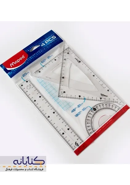 ست خط کش مپد (شفاف) - 1