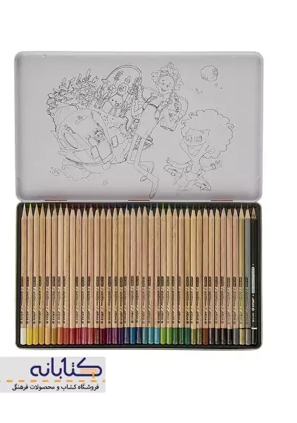 مداد رنگی 36+3 رنگ آریا (جعبه فلزی) - 1