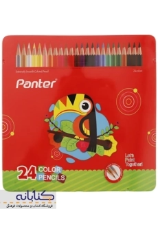 مداد رنگی 24 رنگ پنتر (جعبه فلزی)