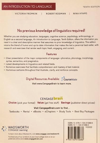 کتاب an introduction to language (10th) - 1