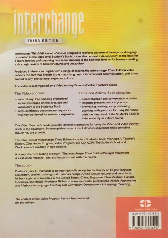 کتاب Interchange Intro video activity book (3rd) - 1