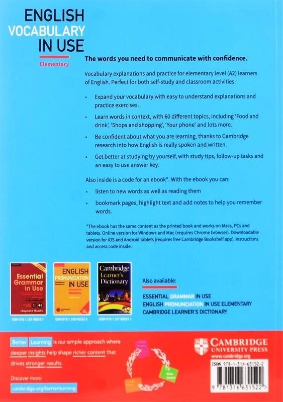 کتاب English Vocabulary In Use Elementary (3rd) - 1