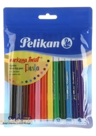 ماژیک رنگ آمیزی 12 رنگ پلیکان