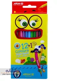 مداد رنگی 12+1 رنگ آریا (جعبه مقوایی)