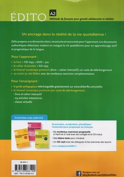 کتاب آموزش فرانسوی EDITO A2 - 1