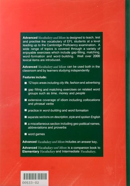 کتاب Advanced Vocabulary And Idioms | ادونس وکبیولاری اند ایدیمز - 1