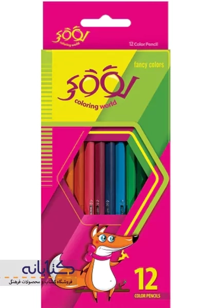 مداد رنگی 12 رنگ لوکی (جعبه مقوایی) - 2